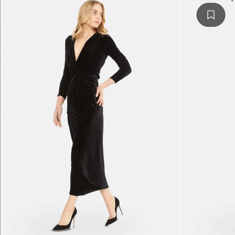Never worn, new with tags!  MISA Sienna dress size small black velvet.